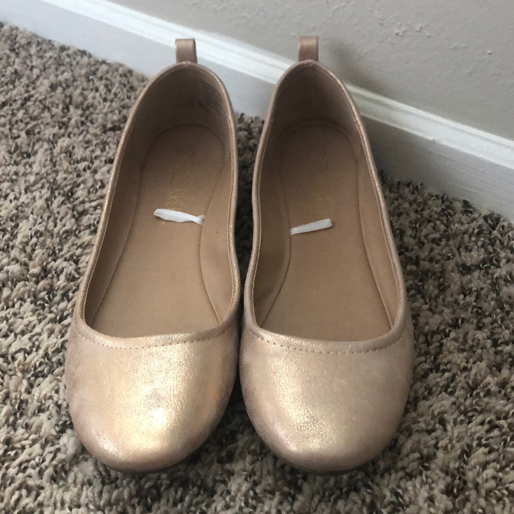 Rose gold flats